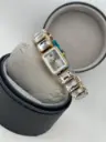 Swarovski Octagon cut bracelet, White, Stainless steel