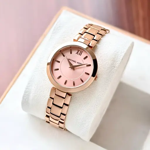 Michael Kors women's watch with a rose gold-tone finish